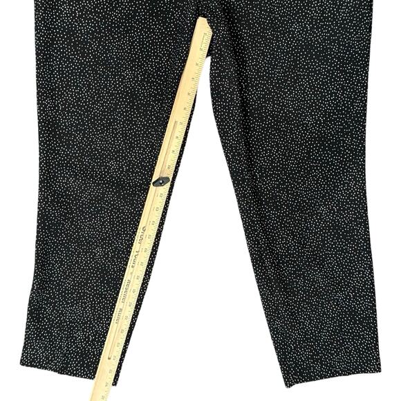 Express Black White Polka Dot Tapered Pleated Ankle High Rise Dress Pants sz 14 - Picture 4 of 11